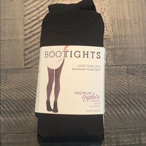 NWT boot tights black no pattern